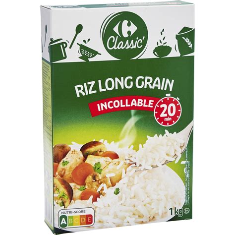 Riz Long Grain Incollable Carrefour La Boite D1kg à Prix Carrefour