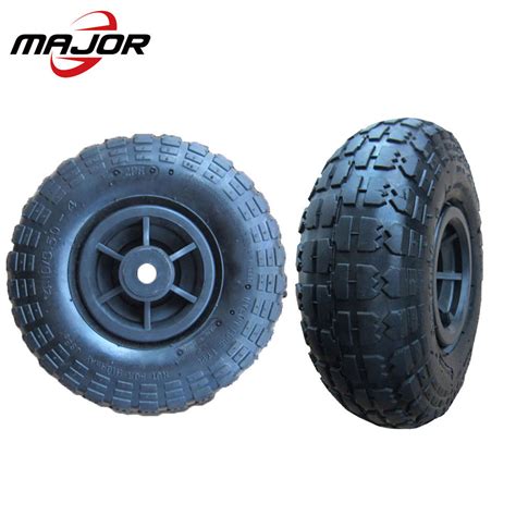 4.10/3.50-4 Air Tires Steel Rim Pneumatic Wheelbarrow Wheels Trolley ...