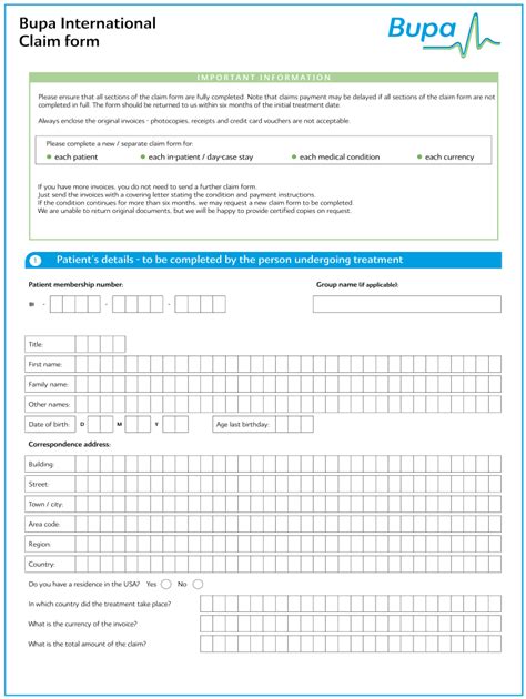 Bupa Claim Form Pdf Fill Out Sign Online DocHub