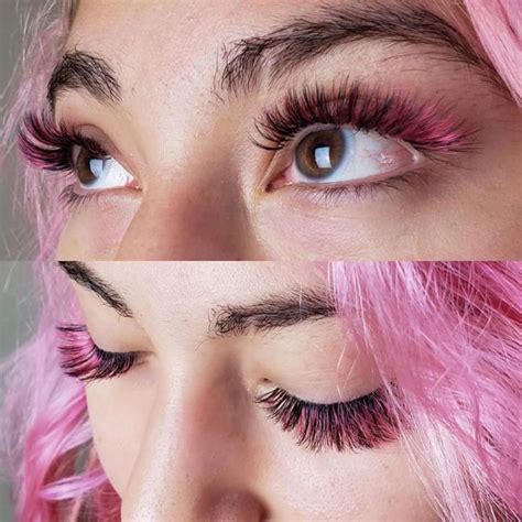 Pink Colored Lash Extensions Ilevel Lab 🦄🦄🦄 Eyelashextensionssupplies • Instagram Photos And