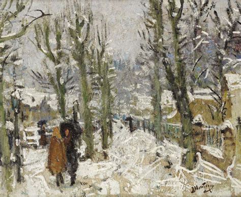 Snowy Landscape Painting Pierre Eugene Montezin Oil Paintings