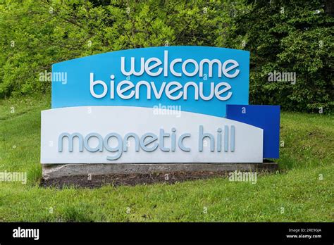 Magnetic Hill is a tourist attraction in Moncton New Brunswick where visitors are subject to an ...