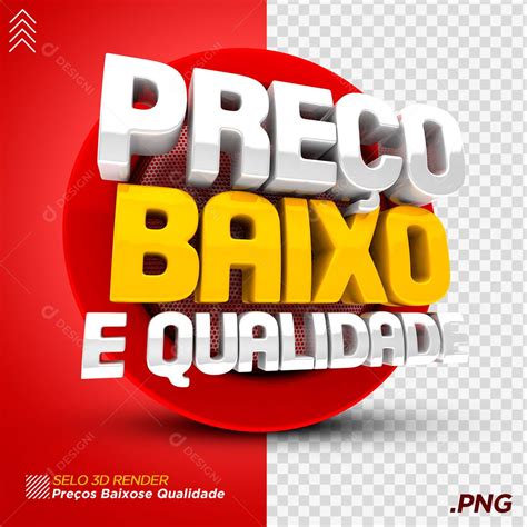 Selo 3D Para Composição Preço Baixo e Qualidade PSD Editável download