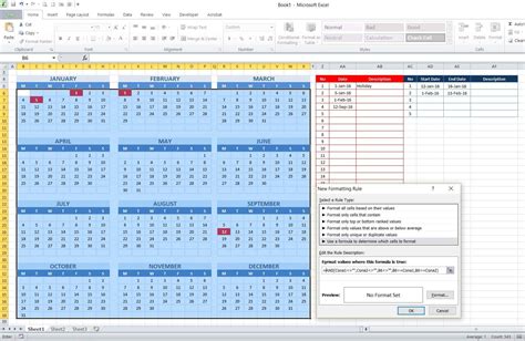 Calendar Year Excel Formula | Calendar Printables Free Templates