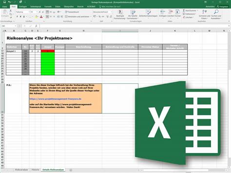 Excel Vorlage Risikoanalyse Projektmanagement Freeware