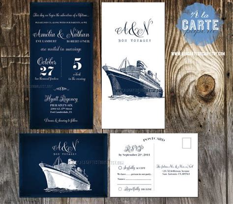 Cruise Ship Wedding Invitation Rsvp Info Card Destination Etsy Cruise Ship Wedding