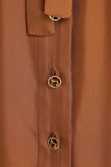 ZIMMERMANN Pussy Bow Silk Twill Shirt THE OUTNET