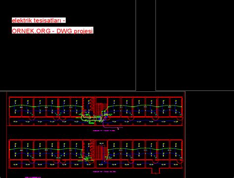 Proje Sitesi elektrik tesisatları Autocad Projesi