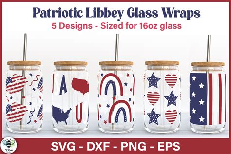 Patriotic Libbey Glass Svg Bundle Graphic By B Renee Design · Creative