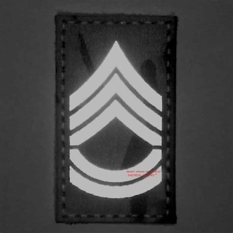 Multicam Infrared IR Sergeant First Class SFC Rank 3 5x2 Laser Cut