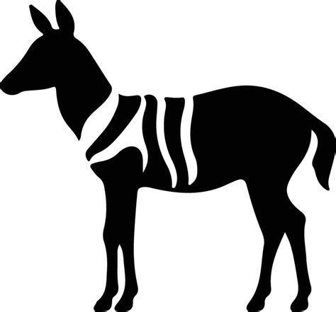 okapi black silhouette 38102011 Vector Art at Vecteezy