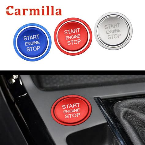 Car Engine Start Stop Button Decoration Cover Ring Ignition Trim