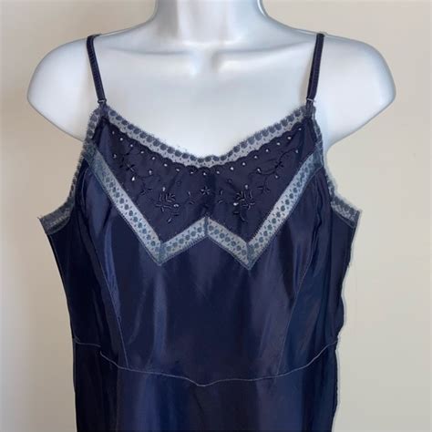 Barbizon Intimates Sleepwear Vintage S Barbizon Navy Full Slip