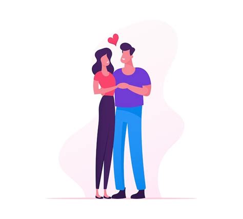 Premium Vector Loving Couple Scene Of Man And Woman Holding Hands