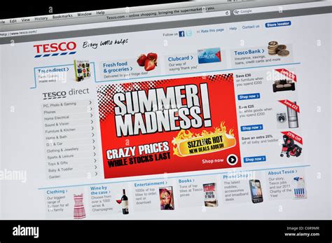 Tesco Store Online Grocery Shopping Website Stock Photo Alamy