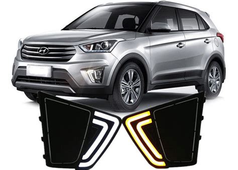 Hyundai 2014 2015 IX25 Creta Daytime Running Lights With LED Yellow