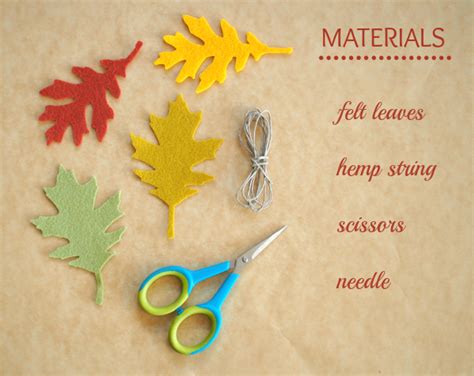 Felt Leaf Garland Diy Tutorial The Magic Onions