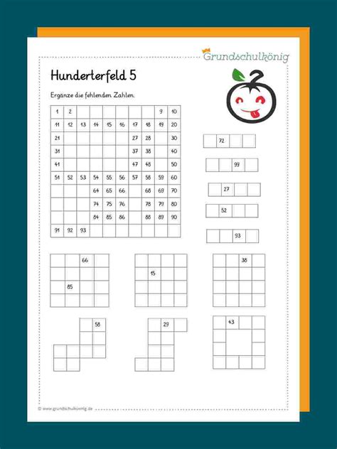 Hundertertafel Hunderterfeld Hunderterfeld Grundschulk Nig Mathe