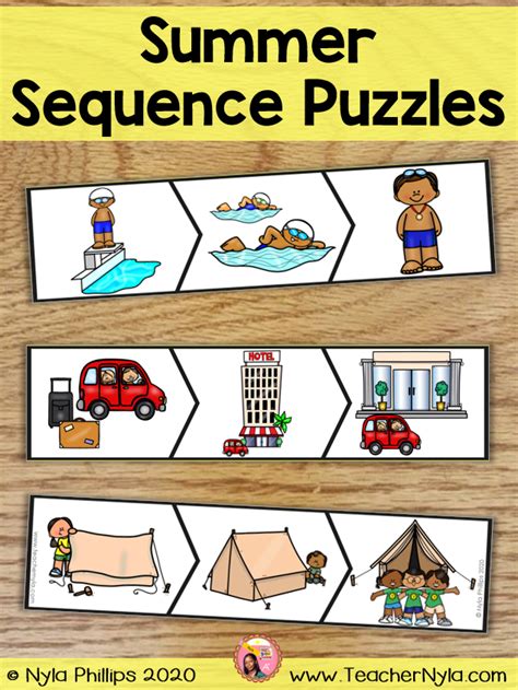 3 Fun Summer Sequencing Activities Nyla S Crafty Teaching