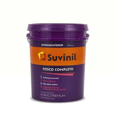 Tinta Acrílica Fosco Completo Premium Interior e Exterior Branco 20 L