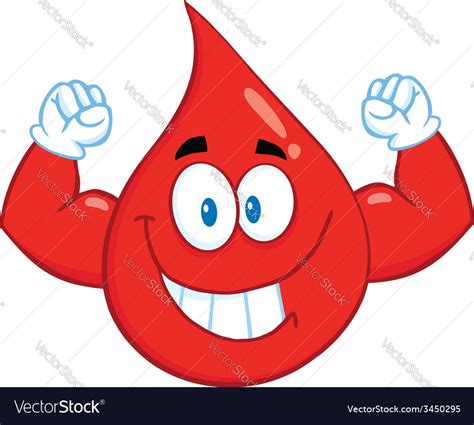 Blood Drop Cartoon Royalty Free Vector Image Vectorstock