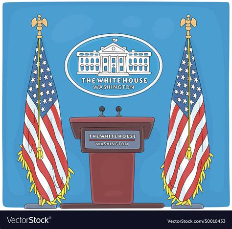 White house press briefing room Royalty Free Vector Image