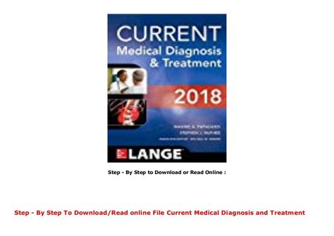 Best Book Current Medical Diagnosis And Treatment 2018 57th Edition Pdf