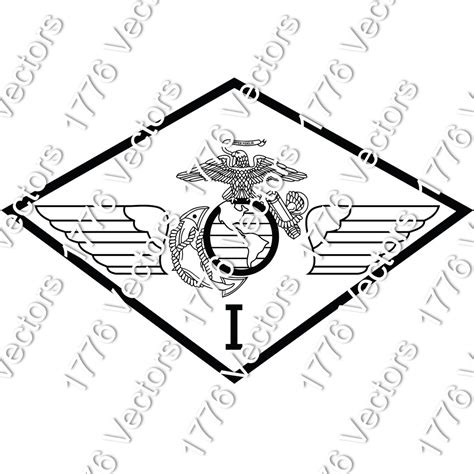 1st Marine Aircraft Wing Emblem Vector File AI EPS Dxf Png Pdf