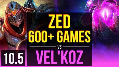 ZED Vs VEL KOZ MID 600 Games 2 Early Solo Kills Legendary EUW