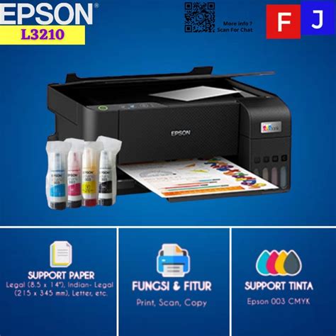 Jual Printer Epson L3210 L 3210 Pengganti L3110 Print Scan Copy Garansi Shopee Indonesia