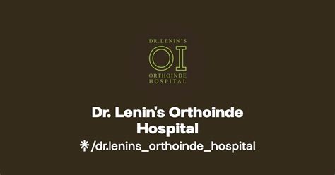 Dr Lenin S Orthoinde Hospital Twitter Instagram Linktree