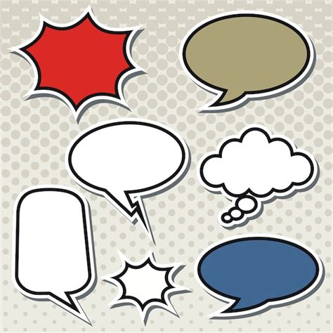 Premium Vector A Collection Of Comic Speech Bubbles