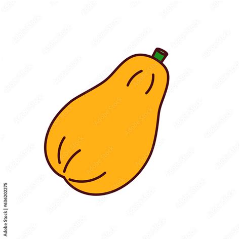 Hand Drawn Papayas On A Transparent Background Isolated Vector