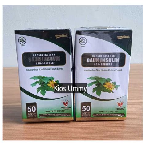 Ash Shihah Kapsul Insulin Paket 2 Botol Ekstrak Daun Insulin Efektif