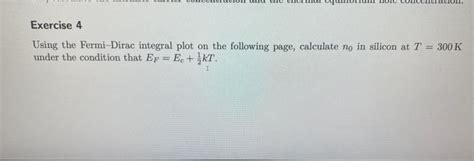 Solved Using The Fermi Dirac Integral Plot On The Following Chegg