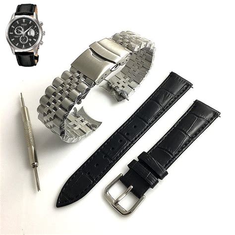 Steel Leather Replacement Watch Band Fits Casio Bem Bem L A