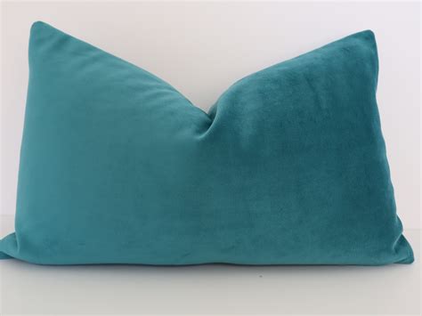 Turquoise Velvet Suede Pillow Cover Turquoise Velvet | Etsy