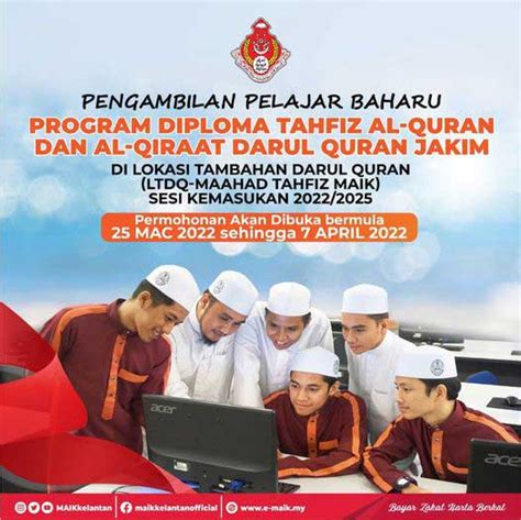 Pengambilan Pelajar Baharu Bagi Program Diploma Tahfiz Al Quran Dan Al