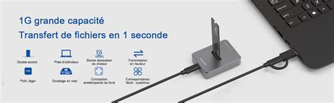 Zoravson Adaptateur de boîtier SSD M 2 NVME et SATA USB 3 1 Gen 2