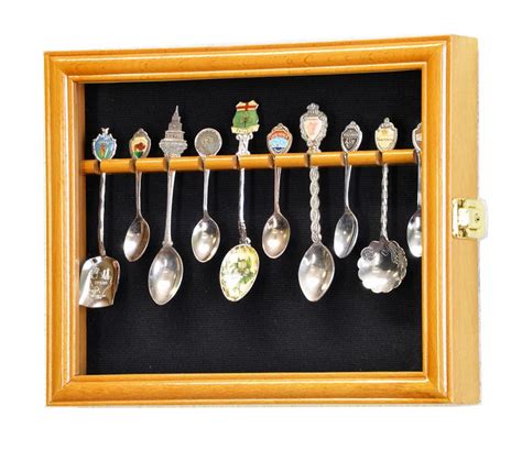 Spoon Display Case Wall Rack Cabinet Holder Box Uv Etsy Uk