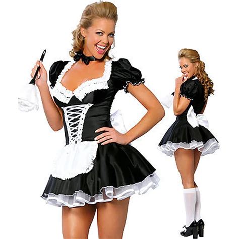 Plus Size 4xl Women Sexy Late Nite French Maid Costume Sexy Women