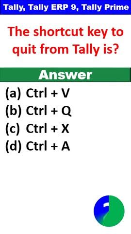 Tally MCQ Tally Tally ERP 9 Accounting Shorts Ytshorts