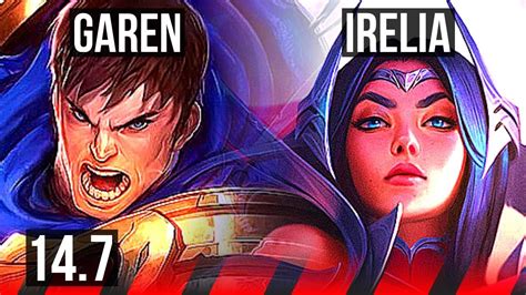 Garen Vs Irelia Top Godlike Games Kr Diamond Youtube