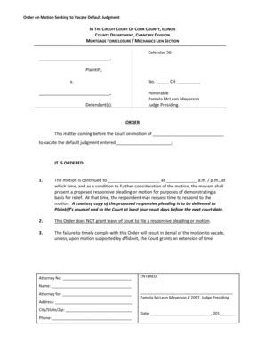 Motion To Vacate Illinois Form Fill Online Printable Fillable