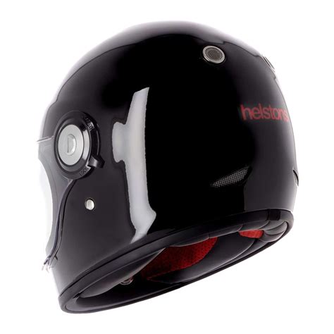 Casque Int Gral Helstons Naked Carbon Noir Brillant Casque Vintage