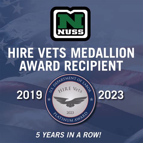 Nuss Truck Equipment Receives Hire Vets Medallion Award From The