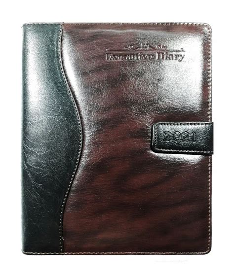 Hard Bound Pu Leather Black And Brown Executive Diary A At Rs