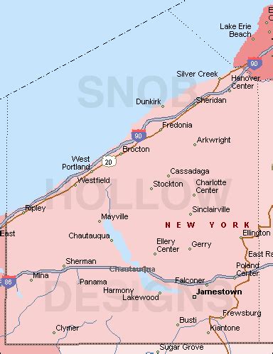 Chautauqua County New York Color Map