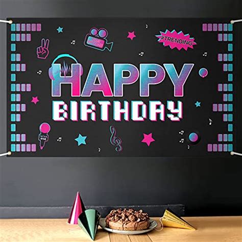 Laskyer Happy Birthday Tik Tok Music Large Backdrop India Ubuy