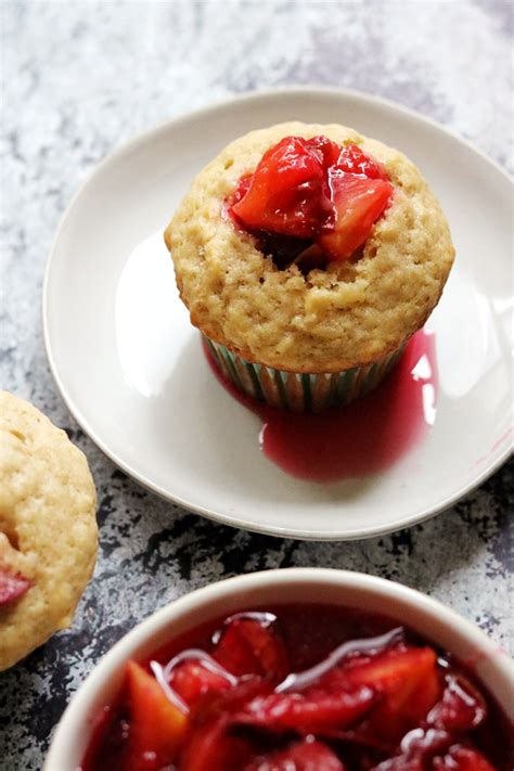 Plum Cinnamon And Almond Muffins Joanne Eats Well With Others